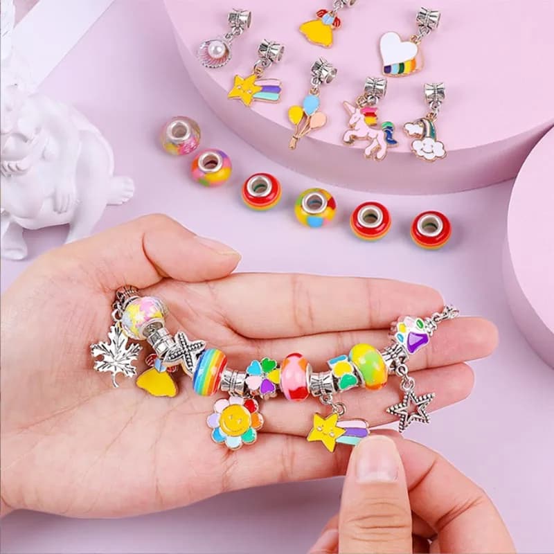 Kit Educativo Completo Bambini! 200+ Perline Braccialetti DIY - Regalo Intelligente 5-12 Anni
