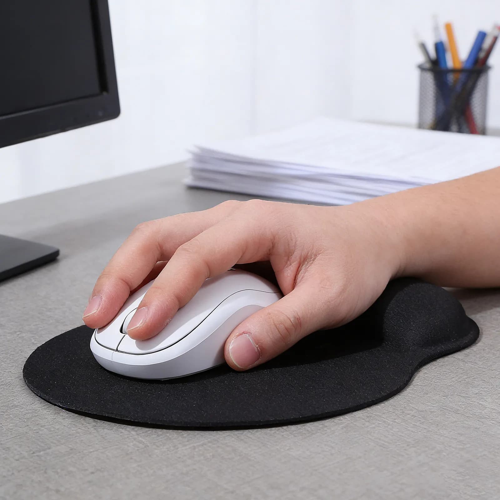 Set di 3 Tappetini per Mouse Ergonomici con Poggiapolsi Antiscivolo per Computer, Gaming e Ufficio
