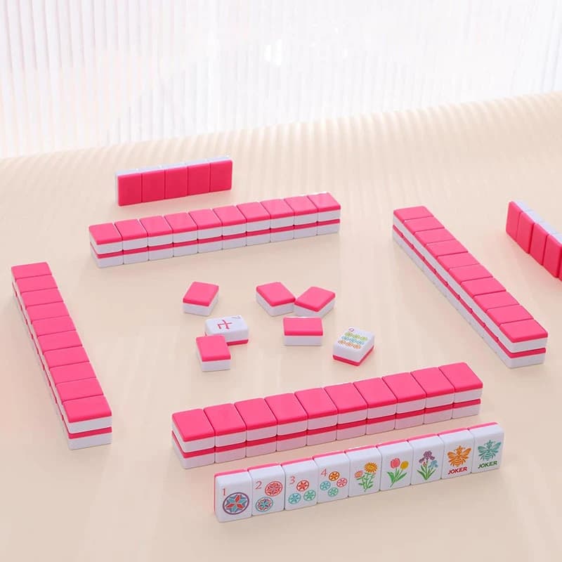 Eco Friendly Acrylic Display Washable Modern American Mahjong Tiles with Acrylic Polished Surface Double Layer for Home