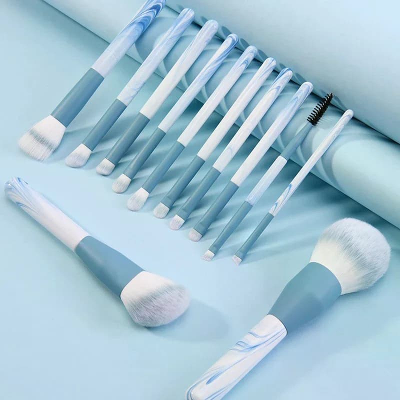 12PCS Makeup Brush Set Ultra Soft Powder Makeup Tools Beginner Point Blush Brush Concealer Brush Knife Edge Eyeliner Brus