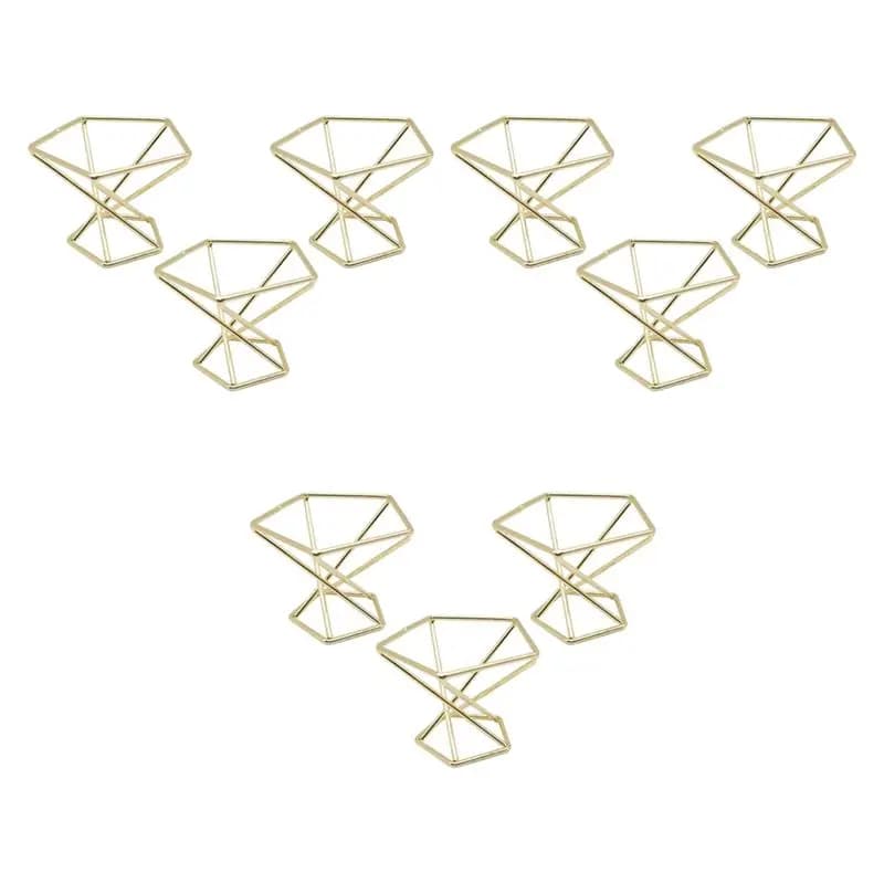 ABBY-9 Pezzi Supporto Geometrico per Piante Aeree, Espositore in Metallo per Piante, Scaffali per Piante, Decorazioni Himmeli, Contenitori per Tillandsia