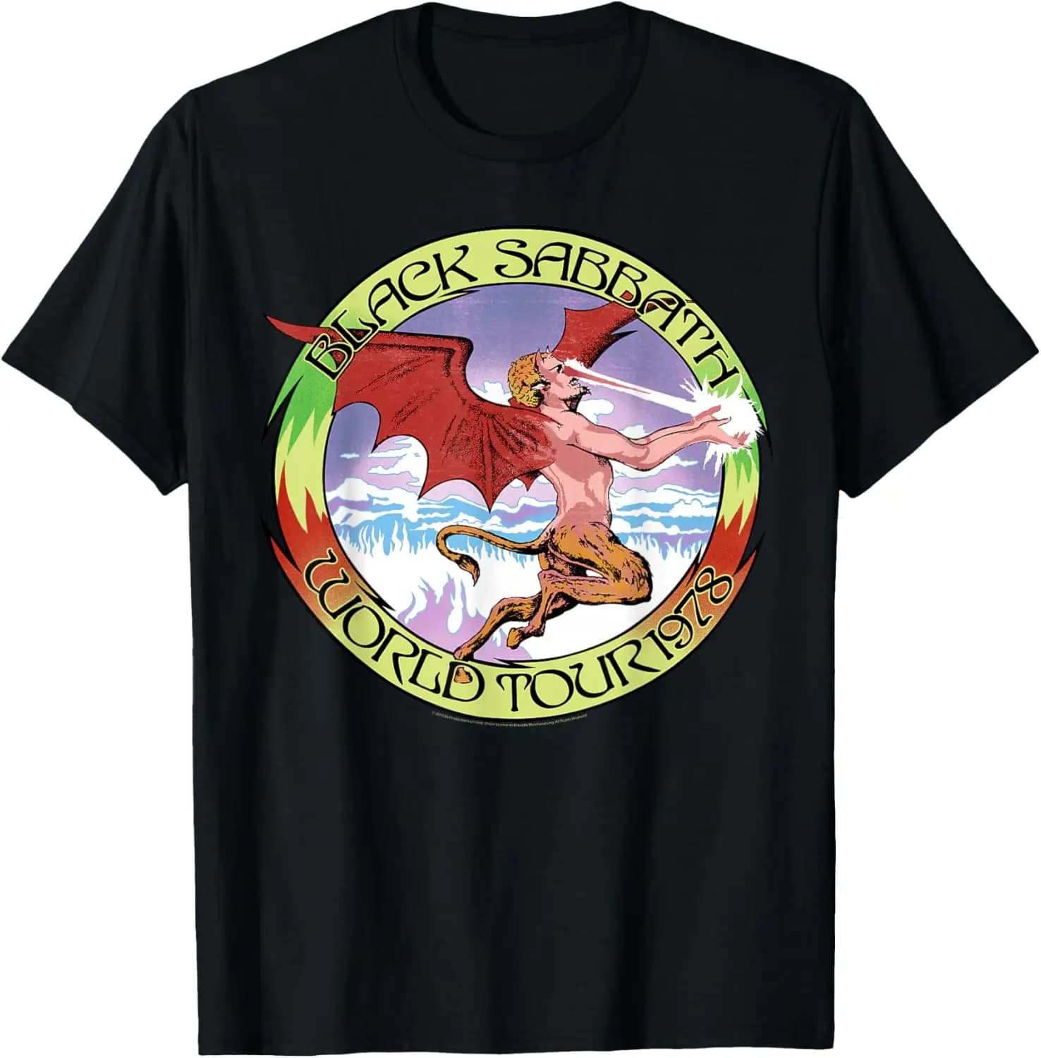 Official World Tour '78 T-Shirt Summer Short-Sleeved Breathable Sweat-Wicking Versatile Cartoon Print Cute Holiday Gift