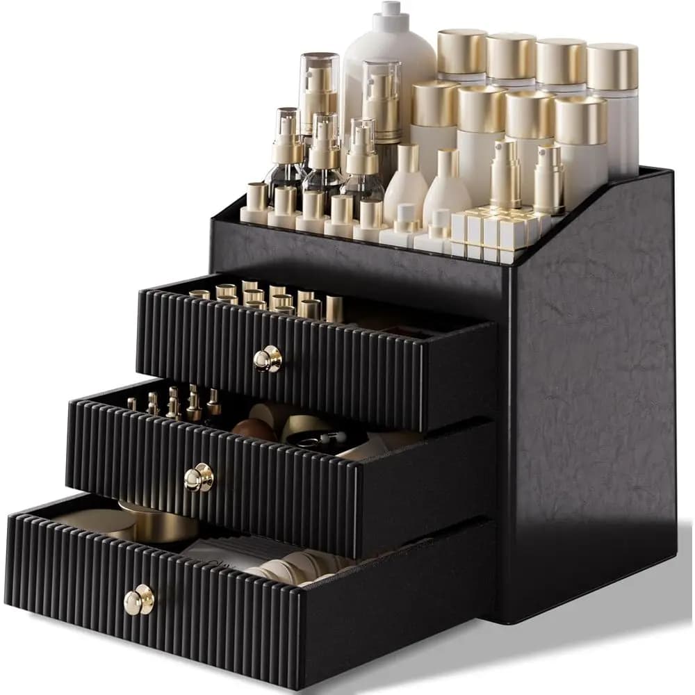 Elegant 3 Level Cheats Organizer: Spacious Space for Cosmetics, Skin Care Products, Brushes - Ideal Gift for You