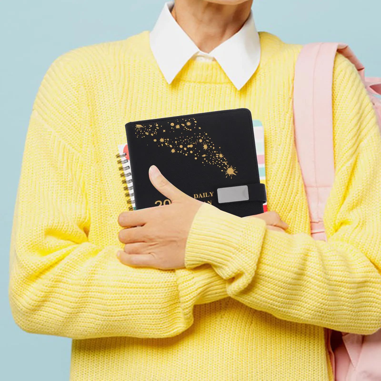 Agenda Giornaliera 2025 A5 con Copertina in PU, Pagine Spesse, Pianificatore Mensile e Settimanale con Indici, Organizer e Calendario Accademico