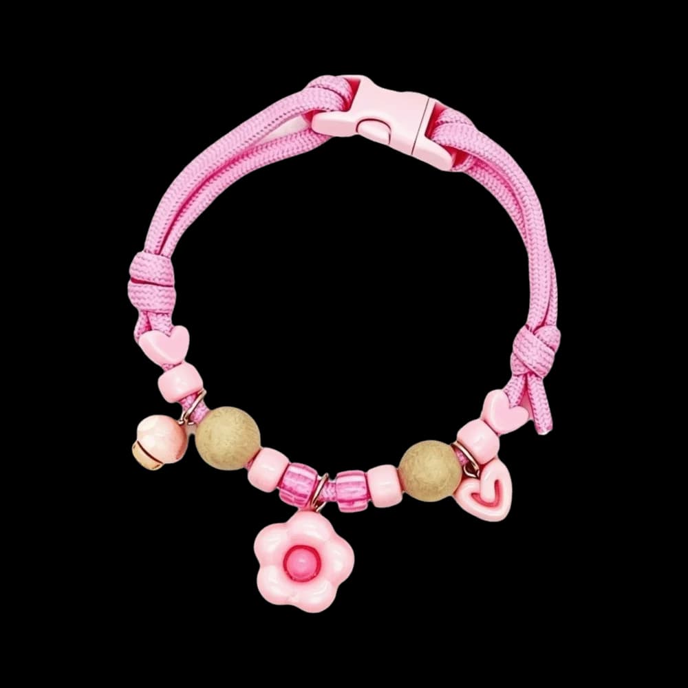 Refreshing Style Adjustable Pet Collar Mosquito Prevent Safe Buckle Cat Collar Beaded Colorful Dog Collar Gatherings
