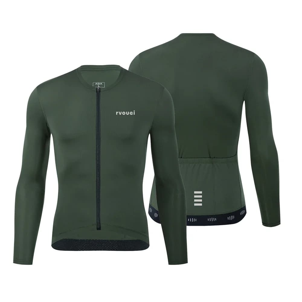 Rvouei Spring Autumn High-end Cycling Jersey Long Sleeve Mtb Sport Riding Shirt Quick Drying Clothing Jacket Maillot Ciclismo