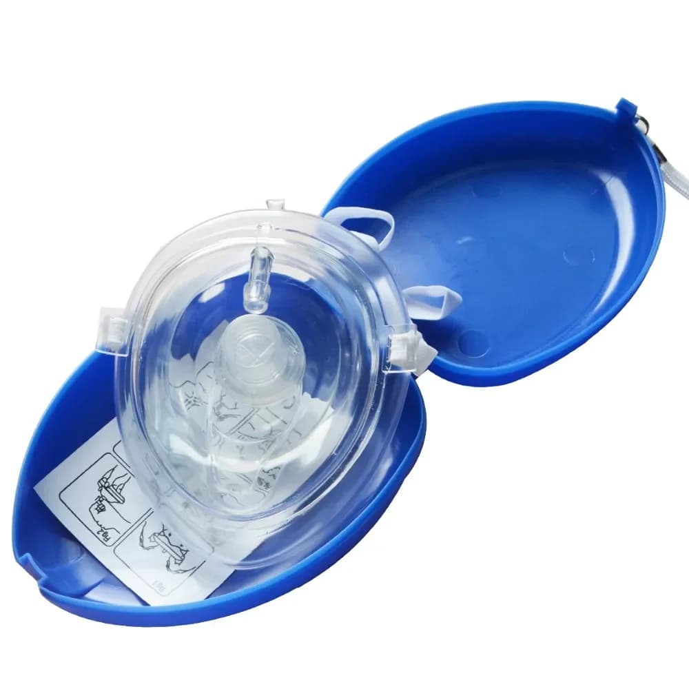 Big Cpr Box Face Mask With One Way Valve Outdoor First Aid Heart Rescue Mouth to Mouth Breathing Emergency CPR Resuscitator