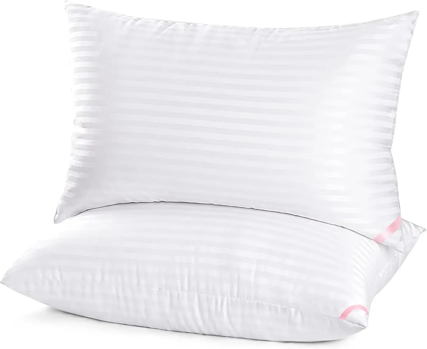 Cuscini per letto matrimoniale, confezione da 2, in microfibra alternativa alla piuma, supporto morbido per chi dorme su un fianco o sulla schiena, 20x30 pollici