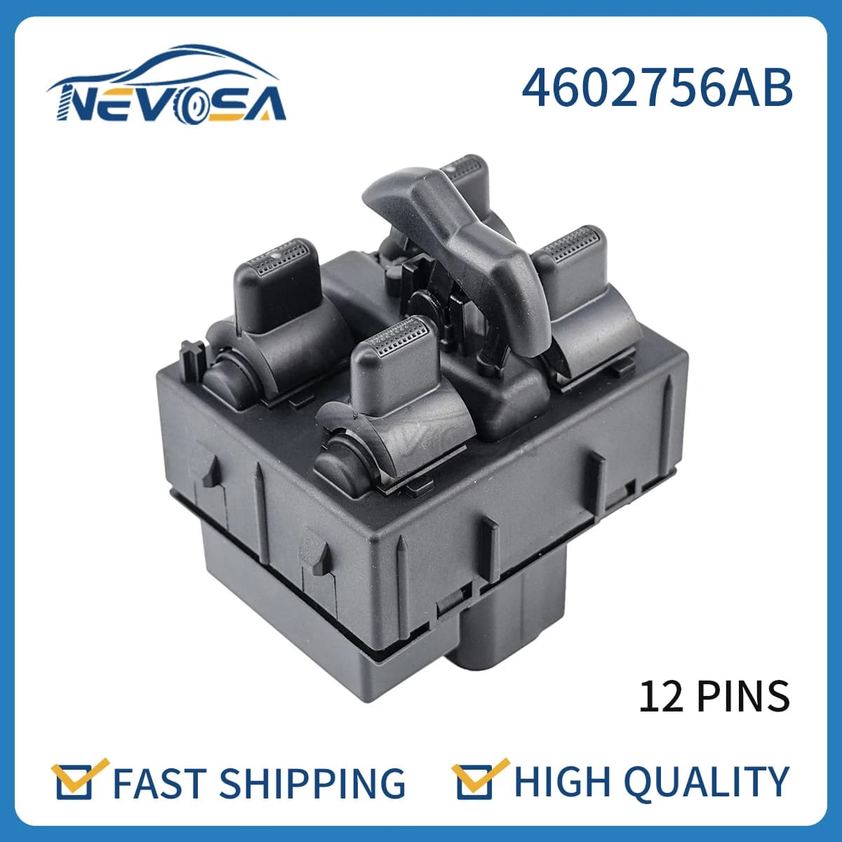 Nevosa 4602756AB pulsante interruttore principale alzacristallo elettrico per auto per Jeep Wrangler Mopar 4 porte 2007 2008 2009 2010 4602756AA