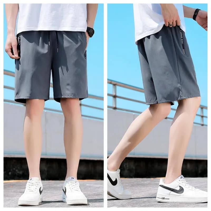 Summer Cycling and Outdoor Sport Shorts, Casual, Breathable, Versatile, Men's Fashion, in Quick Drying Ice Silk, Model Five Minute