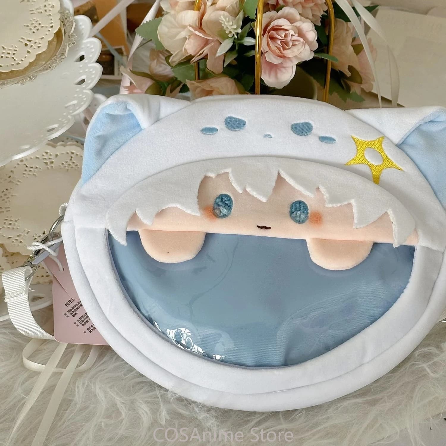 Phainon Honkai: Star Rail Cosplay Borsa a tracolla trasparente Big Mouth, Zaino con cerniera per studenti, Borsa a tracolla, Portafoglio