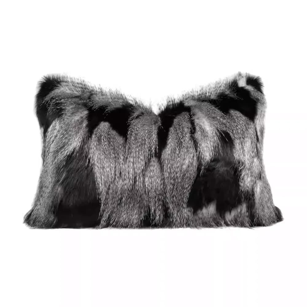 RUIYI Black-Gray Plush Living Room Sofa Premium Luxury Warm Cushion Backrest Pillow Cases Home Decorative Cushion Covers 50x30
