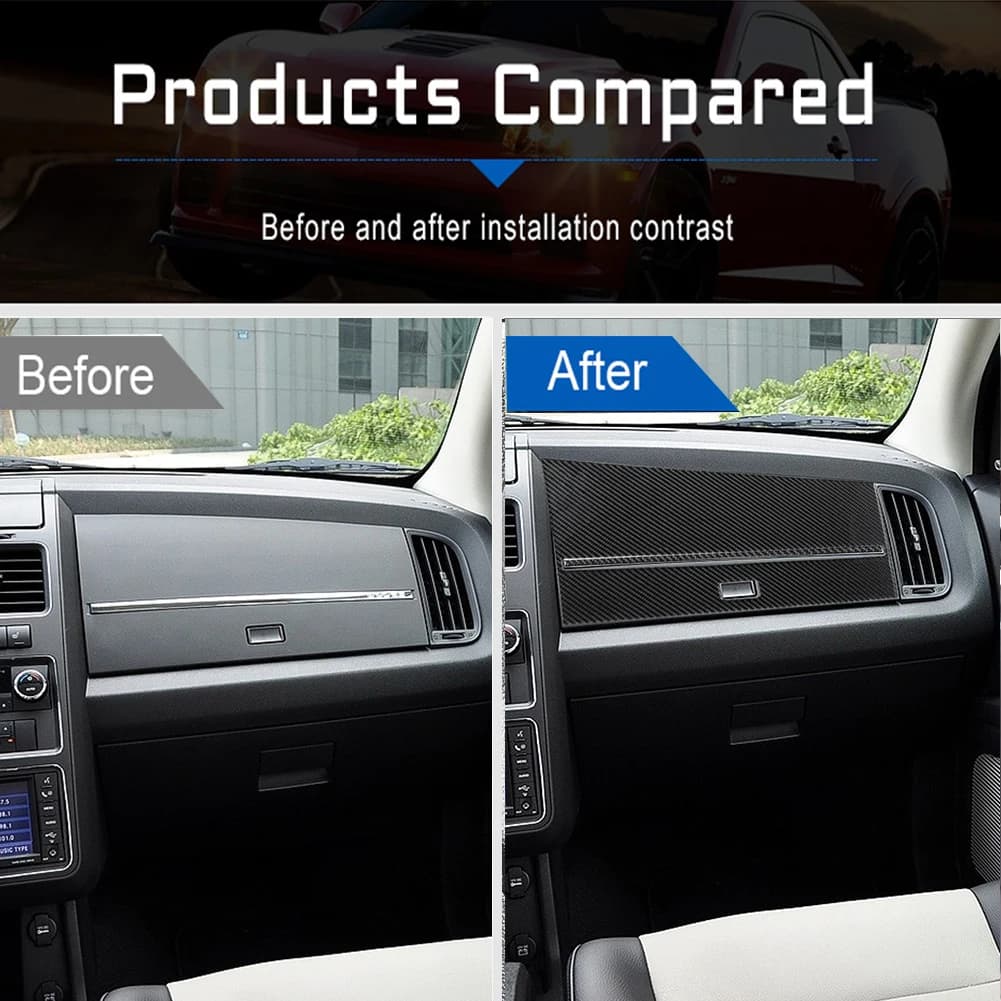 Carbon Fiber Car Interior Stickers For Dodge Journey 2009 2010