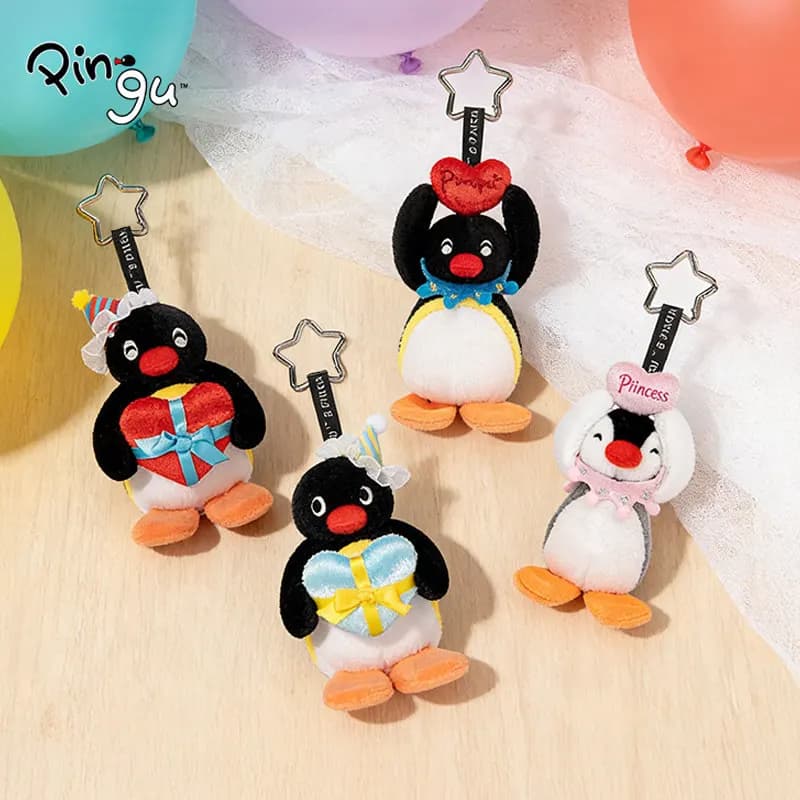 Portachiavi con Ciondolo a Forma di Pinguino della Serie Cartoon Pingu 'Blessing di Capodanno', Giocattolo Divertente, Regalo Sorpresa per San Valentino