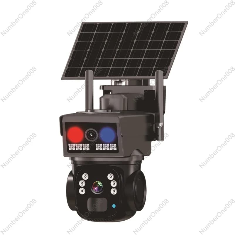 V380PRO Telecamera solare -360 ° Panoramica, wireless, senza alimentazione/Internet, visione notturna per il monitoraggio esterno