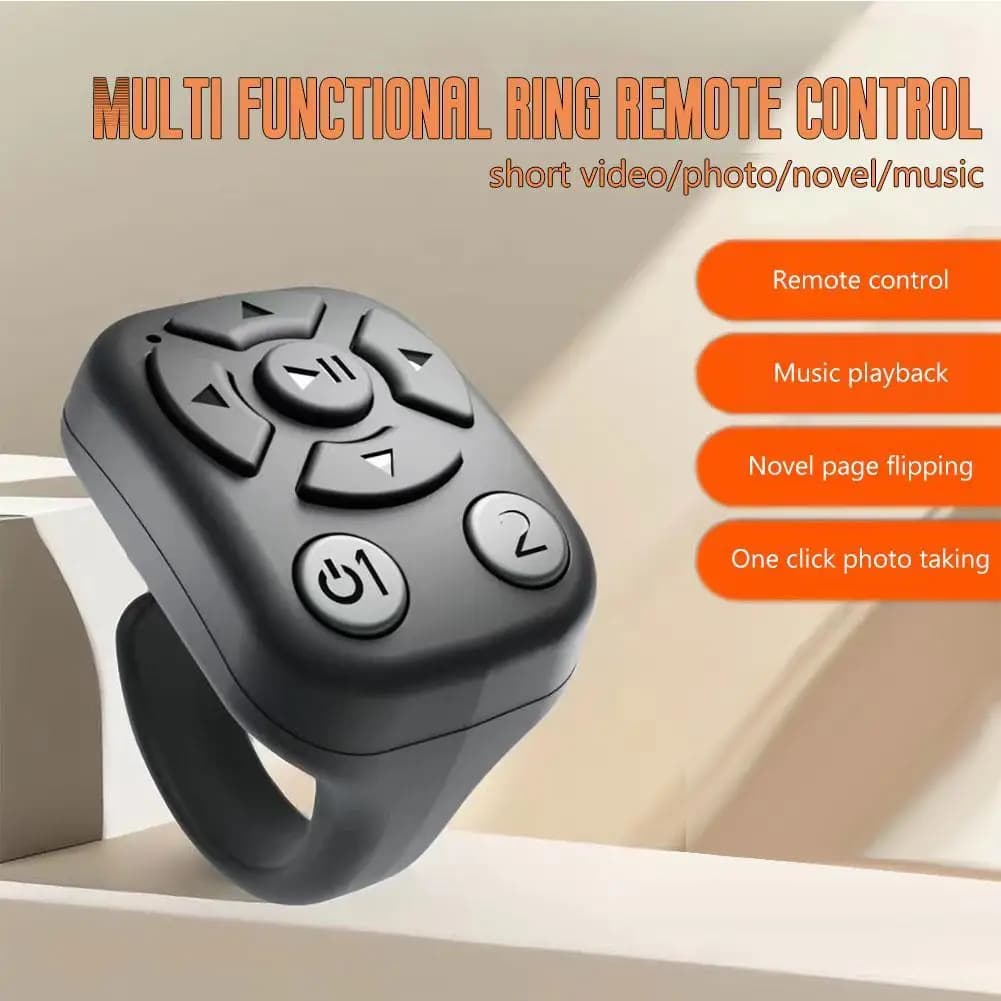 Telecomando Bluetooth Scrolling Ring e-book Page Turner per Tiktok Video Remote Control Selfie Stick Camera Controller muslimah