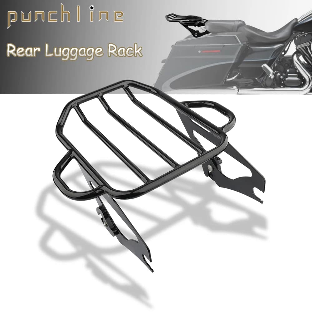 For CVO Street Glide FLHXSE Road Glide Custom FLTRX Road King FLHR Luggage Rack Rear Tail Rack Top Box Suitcase Carrier Board