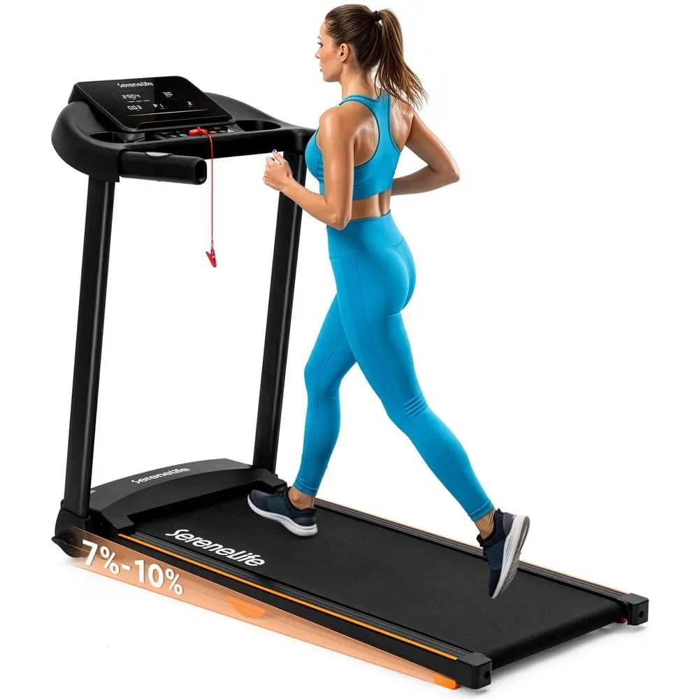Tapis Roulant con Inclinazione e Manubri, Compatto e Portatile, per Casa e Appartamento, con Ampia Nastro di Corsa 40 x 16