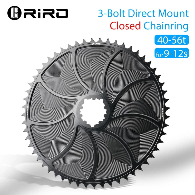 Corona per Bici RIRO a 3 Bulloni DM 40T 42T 44T 46T 48T 50T 52T 56T 58T, Corona Chiusa per Bicicletta in Lega 7075AL Narrow-Wide