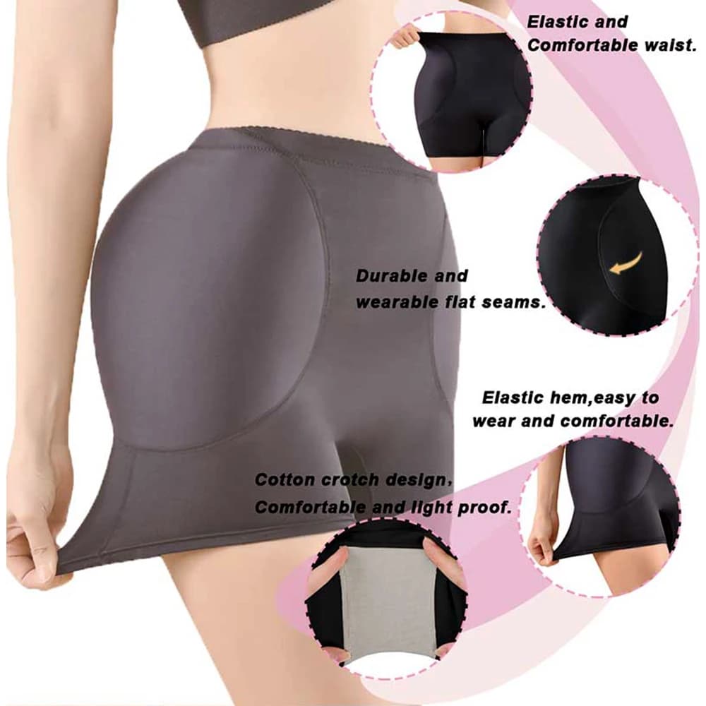Taglie forti Donna Butt Lifter Pad Hip Enhancer Mutandine contenitive Body Shaper Culo finto Biancheria intima imbottita Body Shapewear