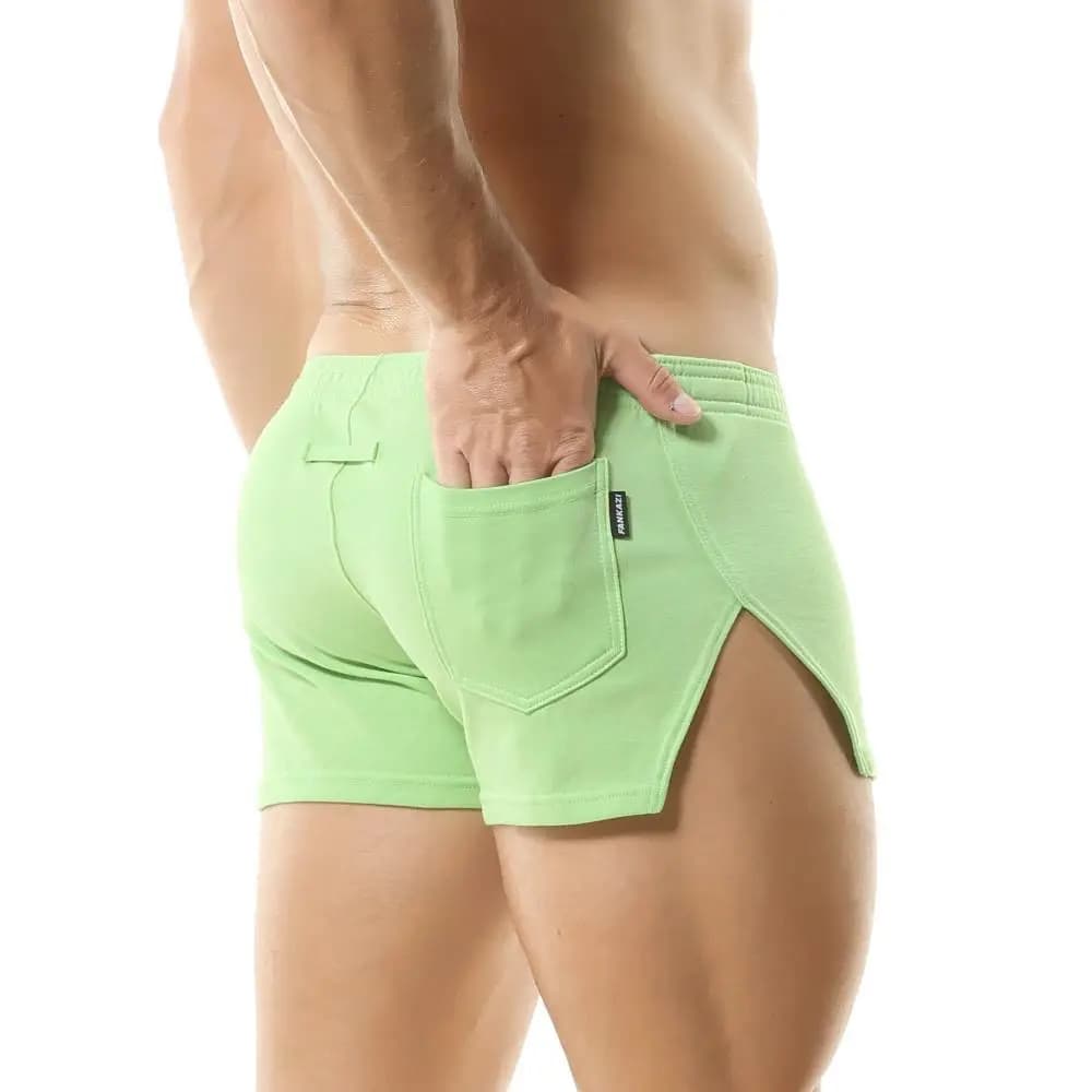 Men's Underwear Boxer Shorts Arrow Panties High Quality Sleep Bottoms Side Slit Loose Boxers Underpants Shorts