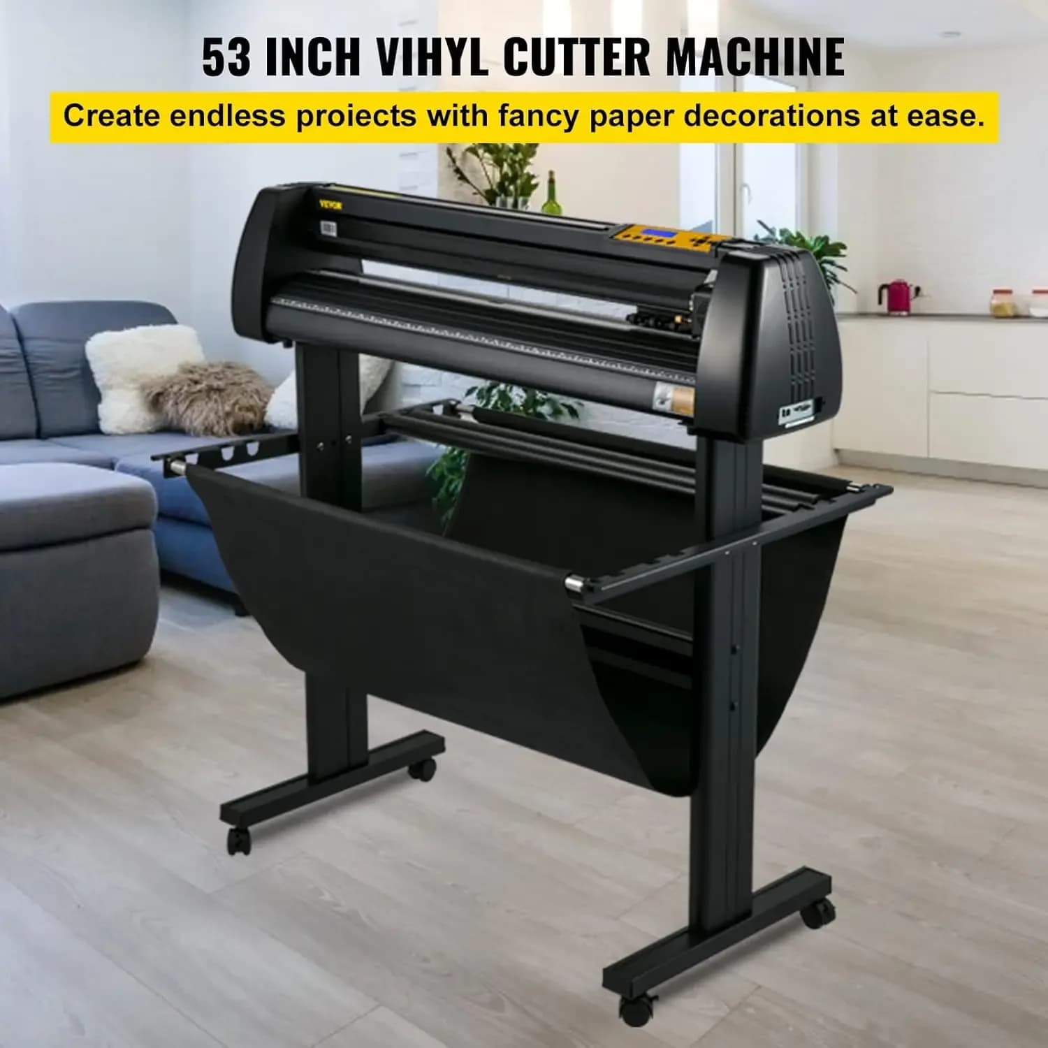 [Free Shipping!]Vinyl Cutter Machine, 34 Inch Paper Feed Cutting Plotter Bundle Adjustable Force & Speed Vinyl Printer, LCD Disp