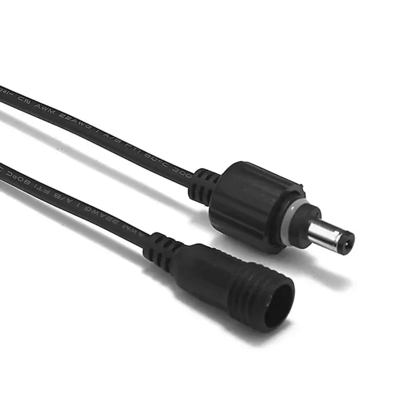 Cavo di prolunga di alimentazione impermeabile DC 20/22AWG 5.5mm * 2.1mm Cavo adattatore di alimentazione con spina DC per telecamera di sicurezza IP CCTV Striscia LED