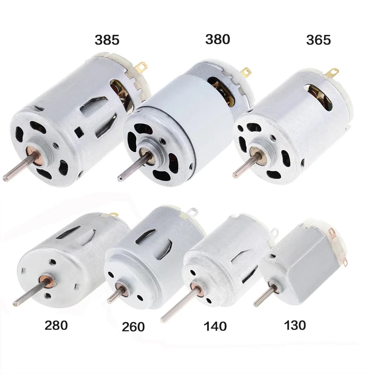 RS365 DC Motor 3V 6 V 12V130 260 280 380 385 High Speed Carbon Brush Electric Motor for Hair Dryer DIY Toy Fan Mini Micro Motors