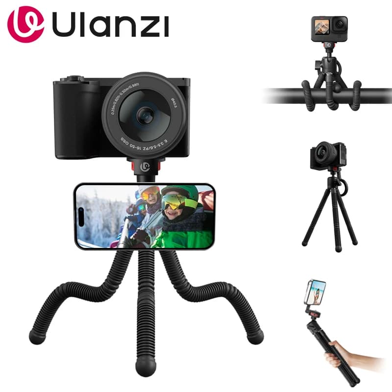 Ulanzi MT30 Magnetic Flexible Tripod for GoPro Magsafe Phone DSLR Camera iPhone 16 Fill Light Octopus Teleprompter Support for Support