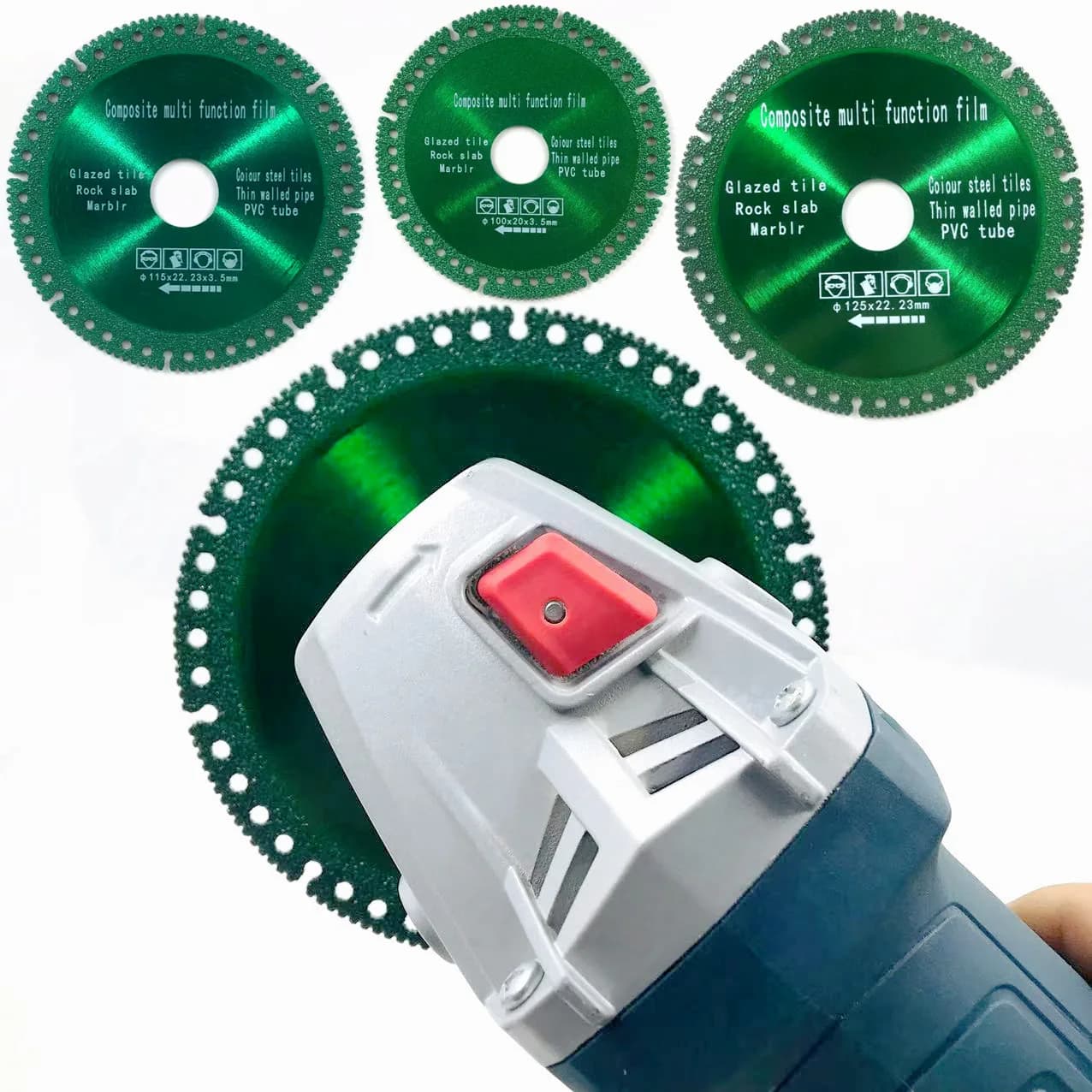 Cutting disc with diamond blade 115/125 mm, 22.23 mm, steel, metal, stone, cast iron, steel, aluminium reinforcement