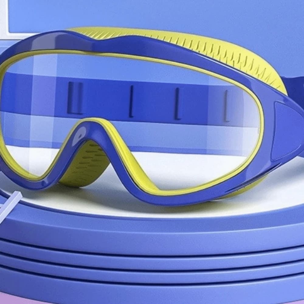 Anti-Fog Children Swimming Goggles UV Resistant Waterproof Diving Goggles Adjustable Large Frame Swim Goggles Water Sport