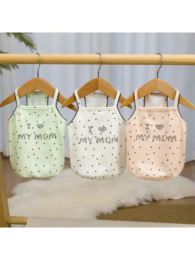Gilet estivo a spalline sottili per animali domestici, cani e gatti, Pomeranian, Shih Tzu, razza piccola, 26 Mom Straps