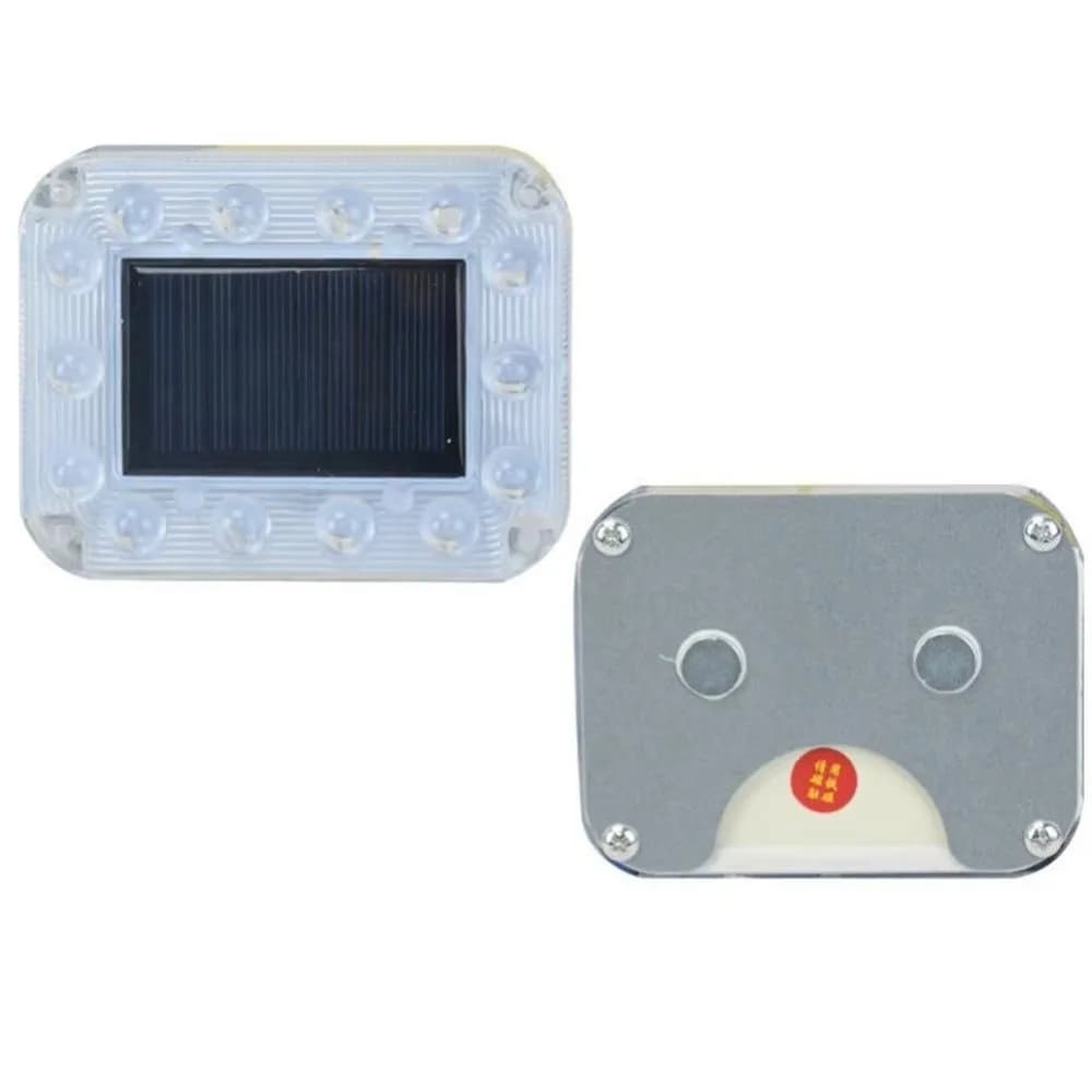 Luce di Avvertimento Solare Regolabile con Sensore Touch, Luce LED Stroboscopica Multimodale Senza Cablaggio, Luce Lampeggiante di Sicurezza Antiurto per la Notte