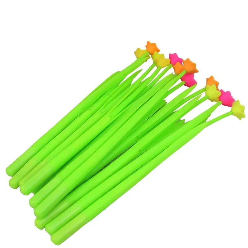 50 pezzi di cancelleria creativa pianta penne gel carino morbido narciso erba fiore studente premio materiale scolastico Kawaii