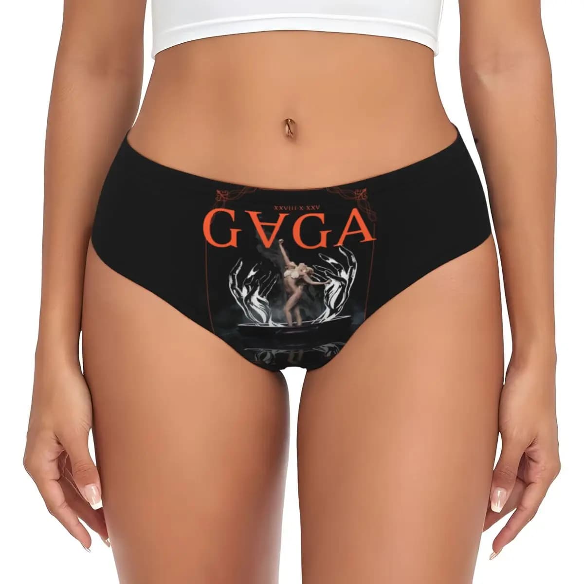 Mutandine personalizzate Lady Gaga Mayhem Tour, biancheria intima traspirante da donna, regalo di San Valentino