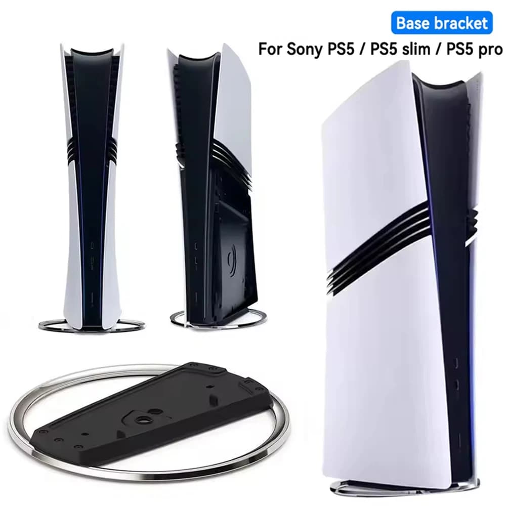 Base di supporto di raffreddamento verticale portatile in metallo per PS5/PS5 Pro/Supporto base antiscivolo con staffa sottile per accessori PlayStation 5