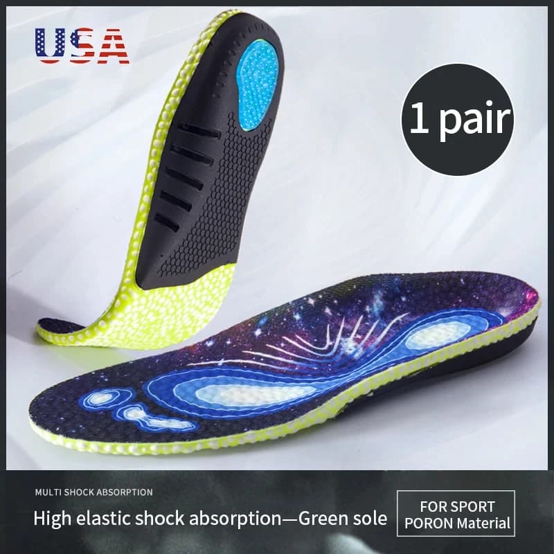 1 Paio di Solette Sportive per Uomo e Donna, Supporto per Arco Plantare, Traspiranti, Assorbimento degli Urti, per Scarpe da Corsa e Sneakers