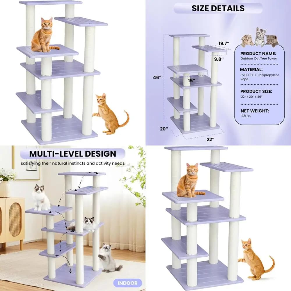 46 Alberi per gatti alti per interni ed esterni con tiragraffi per gatti di grandi dimensioni