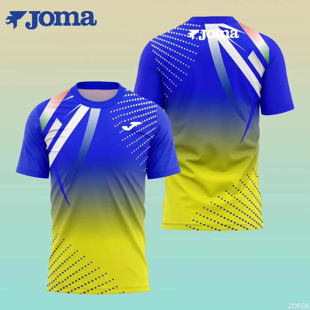 JOMA Men's T-Shirt with 3D Printing - Breathable Summer Clothing Rapid Drying for Calcistic and Fitness Workout at Open
