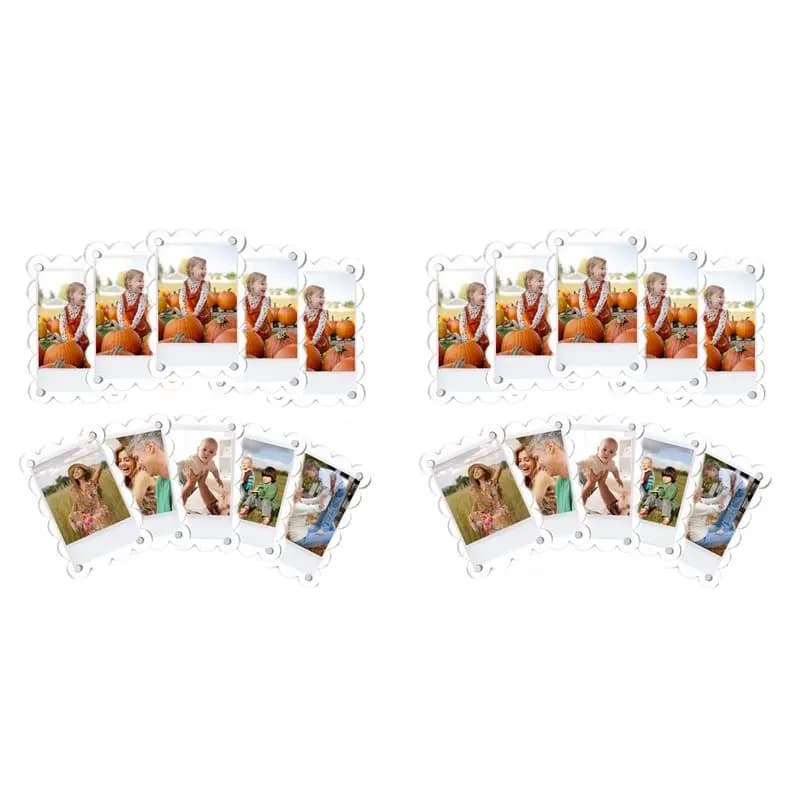 【Festival】 Confezione da 20 cornici magnetiche per frigorifero in acrilico da 2,36 x 3,54 pollici, cornice a doppia faccia, cornice magnetica per frigorifero
