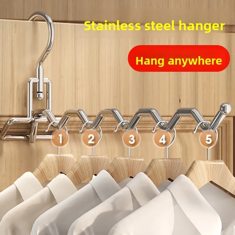 Multifunctional Stainless Steel Folder for Travel, Balcony, Bedroom and Home Use