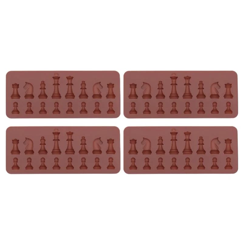 Stampo in silicone a forma di scacchi (4 pezzi) per cioccolato e torte, per la creazione fai-da-te di prodotti da forno
