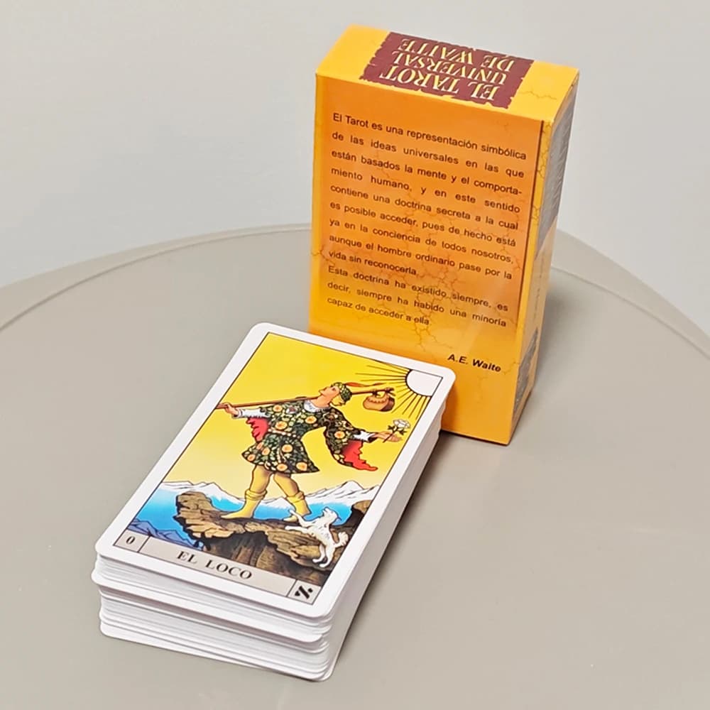 El Tarot Universal De Waite (edizione spagnola) 78 carte tarocchi universali 10,3 * 6 cm basate sul sistema Rider Waite