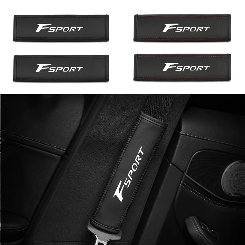 Auto Safety Belt Covers Pad Protection Pad Interior Accessories For Lexus Fsport IS250 CT200h IS200 GS300 LS430 RX450h LX570 I