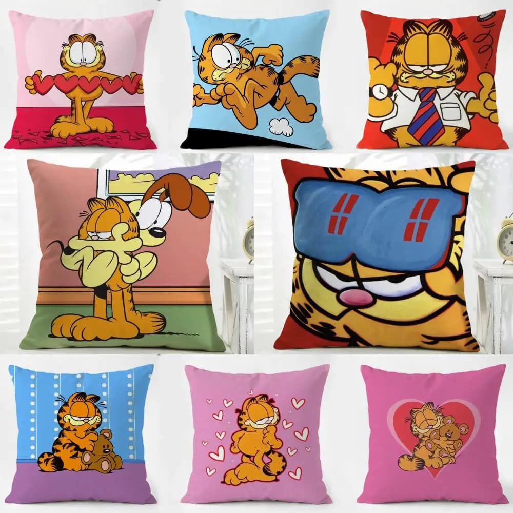 Garfield pillow case in soft and delicate fabric with hidden zipper