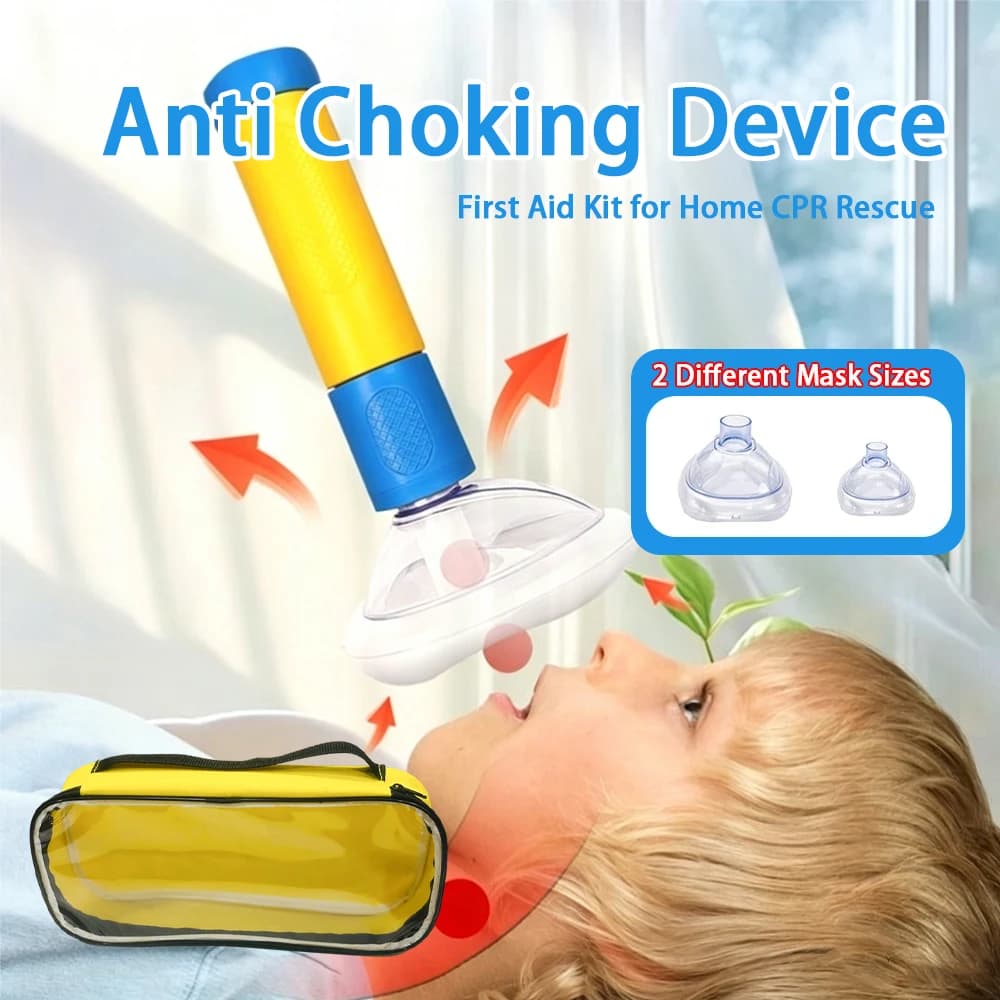 Anti Choking Device Life Saving Suction Emergency Anti Asphyxia CPR Training Mask First Aid Kit Adults & Children Home Rescue