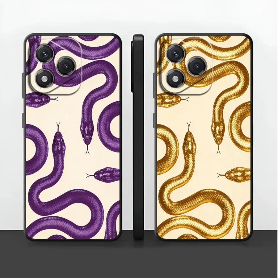 Cover per Telefono in Metallo a Forma di Serpente per Huawei P20 P40 Lite P20 Lite 2018 P Smart 2019 P30 P20 Pro