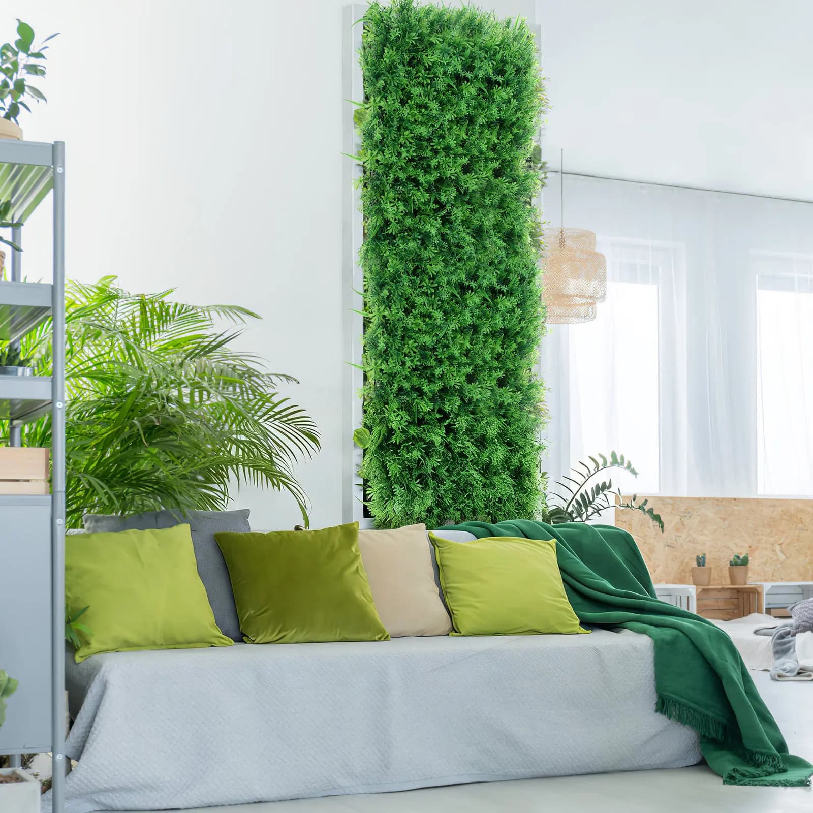 1Pcs Premium Realistic Fake Plant Wall Decor Easy Install No Maintenance Artificial Plant Background for Room Wall Garden Decor
