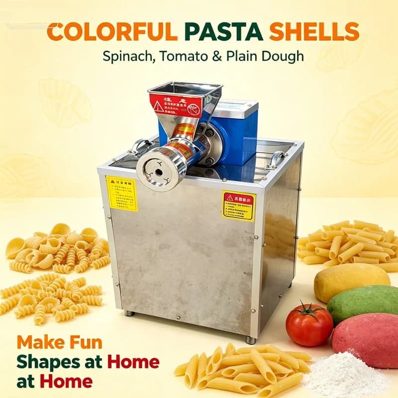 Multifunctional Commercial Small Snack Making Machine Noodle Extruder Hollow Pasta Machine Macaroni Pasta Pellet Making Machine