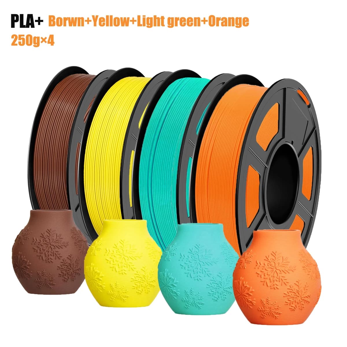 PLA+ 3D Printer Filament, PLA filament for 3D Printing dimensional accuracy 1.75 mm +/- 0.02 mm, reusable 250G coil (0.55 pounds)